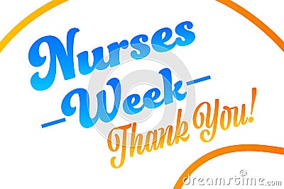 National Nurses Week. Holiday concept. Template for background, banner, card, poster with text inscription. Vector EPS10 Vector Illustration