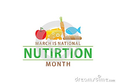 National nutrition month Vector Illustration