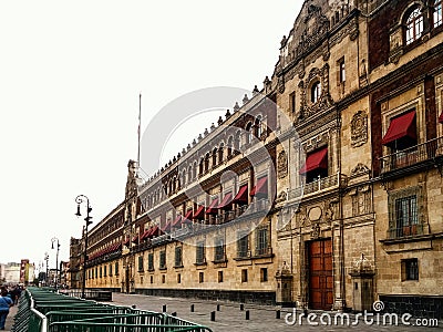 Palacio Nacional in Mexico City, Mexico. Government. Zocalo Dist Stock Photo