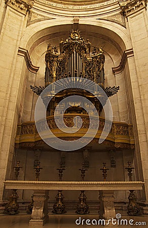National Pantheon church organ in Lisbon Stock Photo