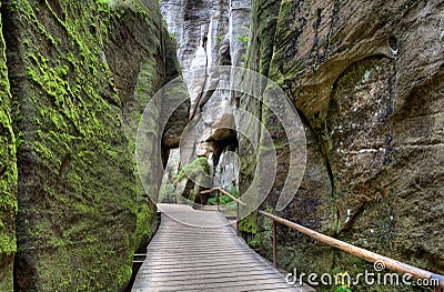 National Park of Adrspach-Teplice rocks. Rock Town Stock Photo