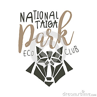 National park, eco club design template, hand drawn vector Illustration Vector Illustration