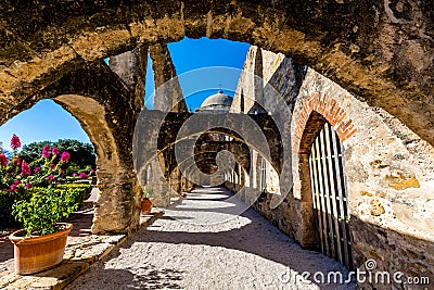 National Park of the Historic Old West Spanish Mission San Jose, Founded in 1720, Stock Photo