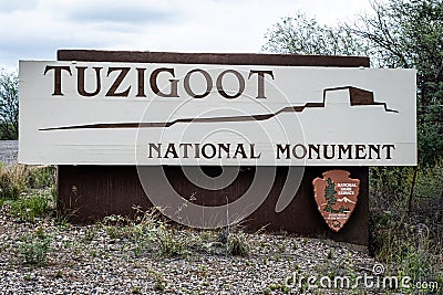 Tuzigoot National Mounument, Clarkdale, Arizona, USA Editorial Stock Photo