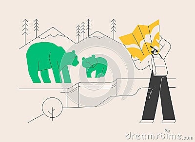 National parks creation abstract concept vector illustration. Vector Illustration