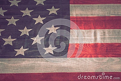 National Patriotic symbols. The old American flag Stock Photo