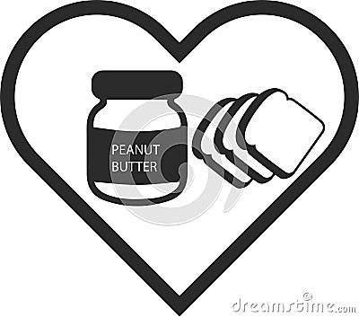 National Peanut Butter Lover’s Day icon, Peanut Butter icon, Peanut Butter lover black vector icon. Stock Photo