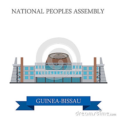 National People's Assembly in Guinea-Bissau vector Vector Illustration