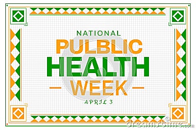 National Public Health Week modern and minimalist design with natural colors Stock Photo