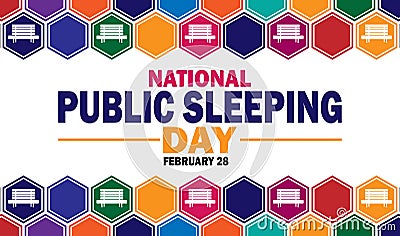 National Public Sleeping Day Vector Illustration