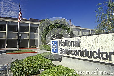 National Semiconductor building, high tech firm in Sunnyvale, California Editorial Stock Photo