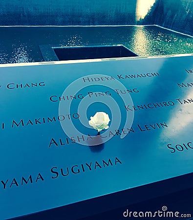 National September 11 Memorial Editorial Stock Photo