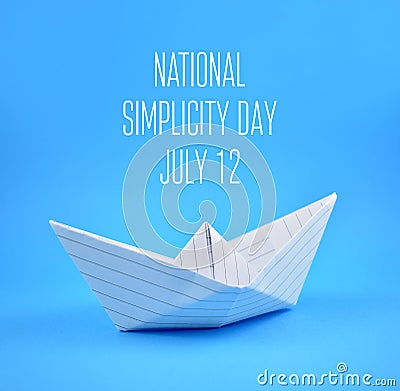 National Simplicity Day stock images Stock Photo