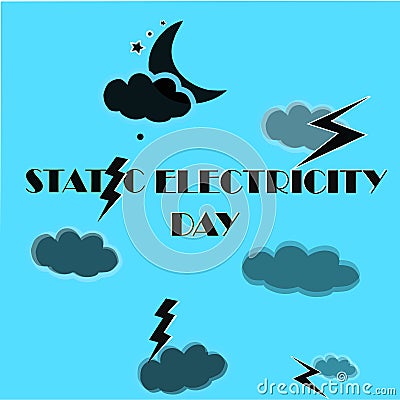 National Static Electricity Day Unofficial Holidays Collection. Static Electricity Day vector for your design and print template. Vector Illustration