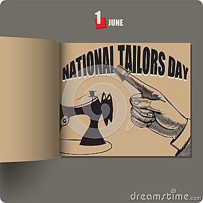 National Tailors Day Vector Illustration
