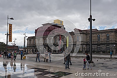 The National Theater of Costa Rica in San Jose Editorial Stock Photo