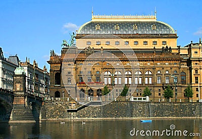 The National Theater in Europe, the state of the Czechia. Unesco. Stock Photo