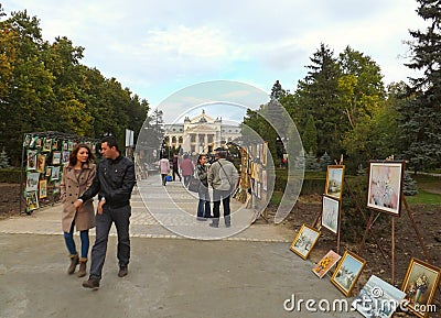 National Theater in Iasi Editorial Stock Photo