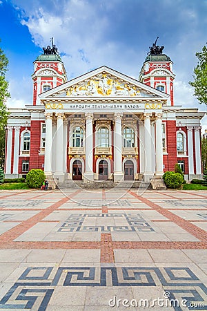 National theatre Ivan Vazov, Sofia, Bulgaria Stock Photo