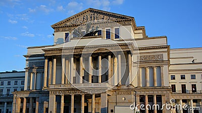 National Theatre was founded by monarch, Stanislaw August Poniatowski. Stock Photo