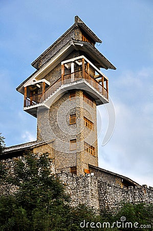 A Phallic Watchtower Stock Photo