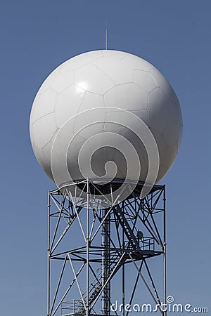 National Weather Service Doppler Radar. NOAA uses Doppler radar to monitor and report on normal and severe weather Editorial Stock Photo