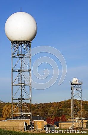 National Weather Service Radar Dome Stock Photo