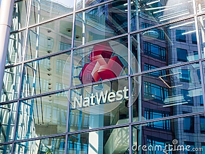 National Westminster Bank, commonly known as NatWest. London UK. Editorial Stock Photo