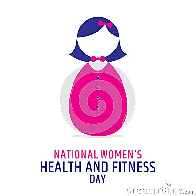 National women health and fitness poster design Vector Illustration