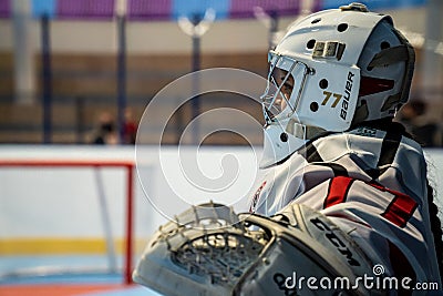 National women's elite league inline hockey game held at the Kamikazes Arena track of the Laura Oter Editorial Stock Photo