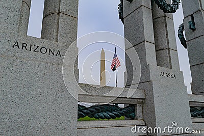 National World War II Memorial Editorial Stock Photo