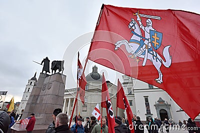 Nationalist rally, Lithuania, Vilnius Editorial Stock Photo