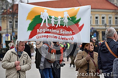 Nationalist rally, Lithuania, Vilnius Editorial Stock Photo