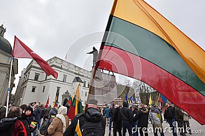 Nationalist rally, Lithuania, Vilnius Editorial Stock Photo