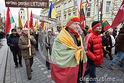 Nationalist rally, Lithuania, Vilnius Editorial Stock Photo