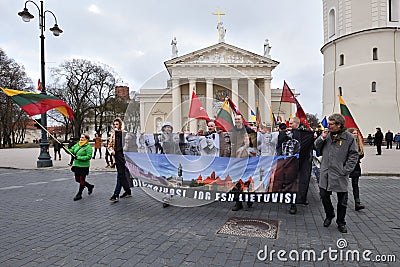 Nationalist rally, Lithuania, Vilnius Editorial Stock Photo