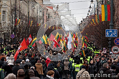 Nationalist rally in Vilnius Editorial Stock Photo
