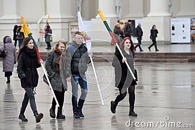 Nationalist rally, Vilnius Editorial Stock Photo
