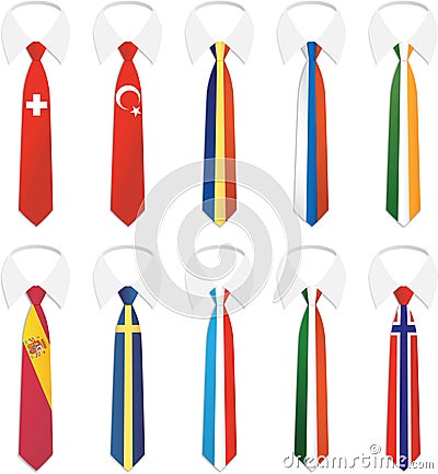 Nationality Tie 2 Vector Illustration