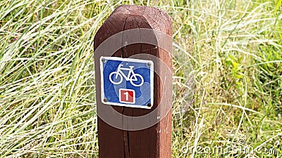 Nationalpark Thy in Denmark Bicycle path Stock Photo