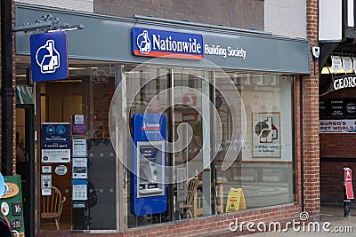 The Nationwide Building Society in Andover in the UK Editorial Stock Photo