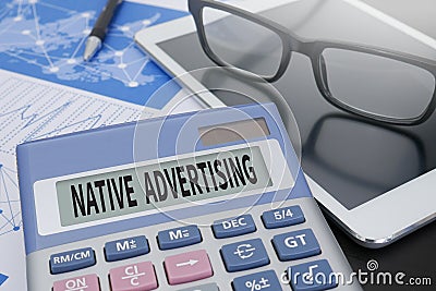 NATIVE ADVERTISING Stock Photo