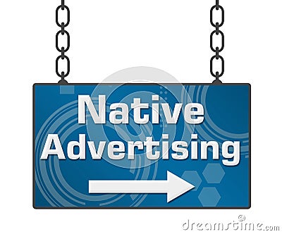 Native Advertising Signboard Stock Photo