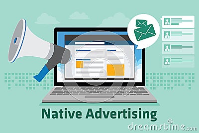 Native advertising Vector Illustration