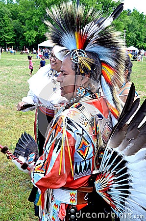 A native American in full Indian regala Editorial Stock Photo