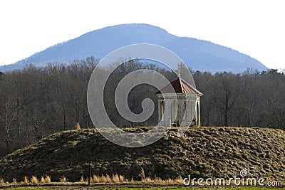 Native American Indian burial mound background. Stock Photo