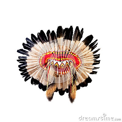 Native american indian chief headdress Stock Photo