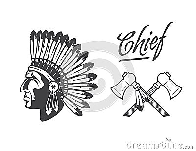 Native american indian chief headdress Stock Photo