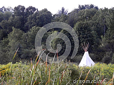 Native American replica Indian Teepee Stock Photo