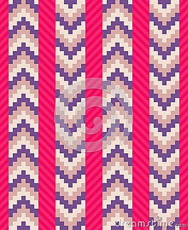 Native American pattern chevron and diagonal stripes Stock Photo